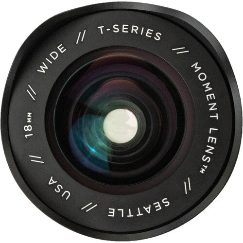 Moment 18mm Wide T-Series objetivo móvil 18mm longitud focal 100° ángulo visión 2.75" enfoque mínimo