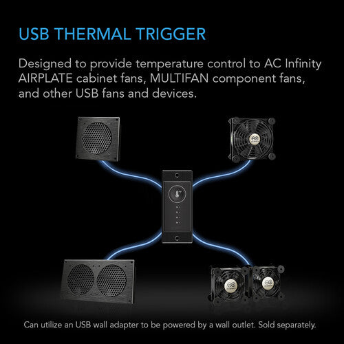 AC Infinity Controller 1 Preset Mando Térmico con Sonda 6' USB 10W