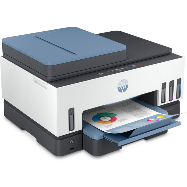 HP Smart Tank 7602 Impresora todo en uno inalámbrica con alimentador automático y doble banda Wi-Fi