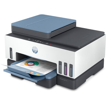 HP Smart Tank 7602 Impresora todo en uno inalámbrica con alimentador automático y doble banda Wi-Fi