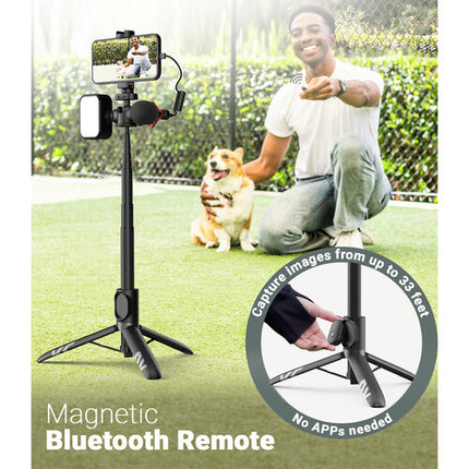 KraftGeek Trípode para Vlogging Ajustable 42 Pulgadas con Control Bluetooth