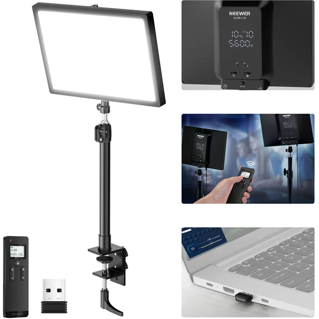 Neewer GL25B Panel de Luz LED Bicolor 2900-7000K 575 Lux con Mando y Soporte