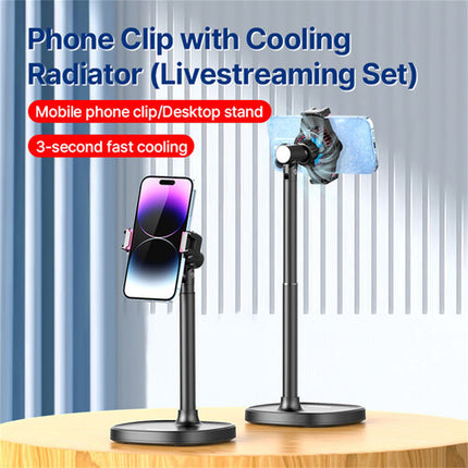 Ulanzi SK-06 Soporte de Escritorio para Móvil con Ventilador de Refrigeración y Poste Telescópico