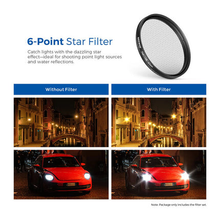 Neewer Kit de Filtros Clip-On para Teléfono y Cámara 58mm con Filtros Graduados y CPL