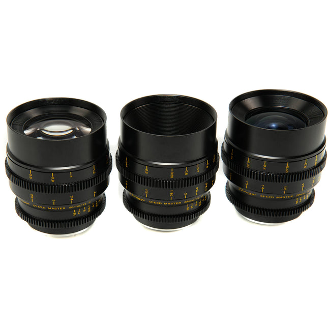 Mitakon Zhongyi Speedmaster S35 Pack de 3 lentes cine 20 35 50mm T1 estuche rígido Nikon Z