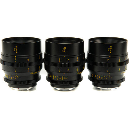 Mitakon Zhongyi Speedmaster S35 Lentes Cine 20 35 50mm T1 Pack con Estuche rígido