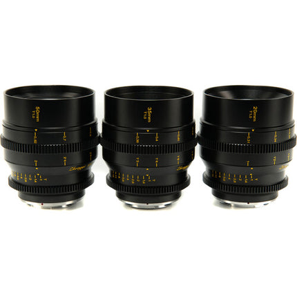 Mitakon Zhongyi Speedmaster S35 Pack de 3 lentes cine 20 35 50mm T1 estuche rígido Nikon Z