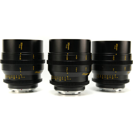 Mitakon Zhongyi Speedmaster S35 Pack de 3 lentes cine 20 35 50mm T1 estuche rígido Nikon Z