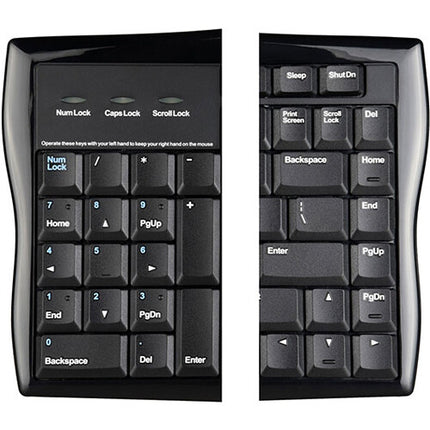 Evoluent R3K Teclado Ergonomico Cable USB para Mano Derecha con Teclado Numerico Izquierdo