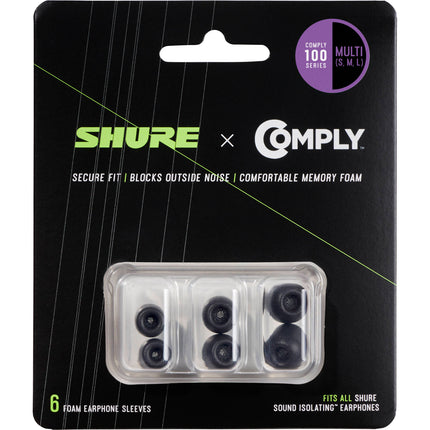 Shure 100 Series Fundas de Espuma Comply para Auriculares Tallas S M L