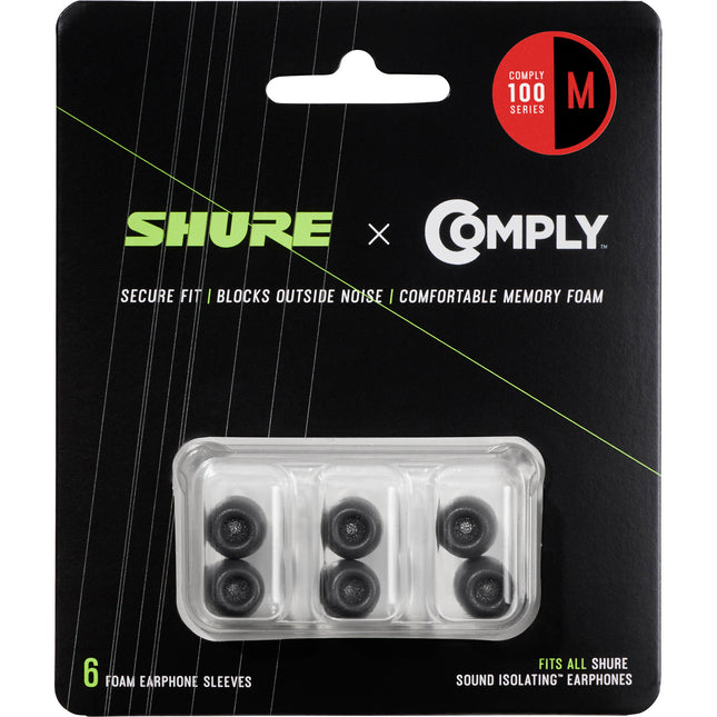 Shure 100 Series Fundas de Espuma Comply para Auriculares Medianas 3 Pares