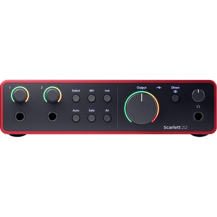 Focusrite Scarlett 2i2 USB-C Interfaz de Audio 24-Bit 192kHz Kit con Micrófono AT2020