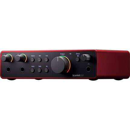 Focusrite Scarlett 2i2 USB-C Interfaz de Audio 24-Bit 192kHz Kit con Micrófono AT2020