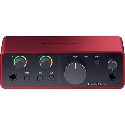 Focusrite Scarlett Solo Studio USB-C Interfaz de Audio 24-Bit 192kHz con Micrófono CM25 MkIII y Auriculares SH-450