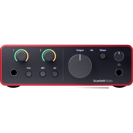 Focusrite Scarlett Solo Studio USB-C Interfaz de Audio 24-Bit 192kHz con Micrófono CM25 MkIII y Auriculares SH-450