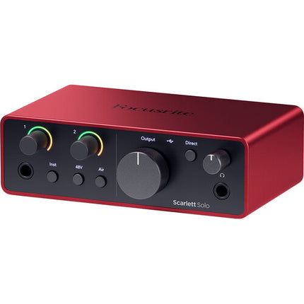 Focusrite Scarlett Solo Studio USB-C Interfaz de Audio 24-Bit 192kHz con Micrófono CM25 MkIII y Auriculares SH-450