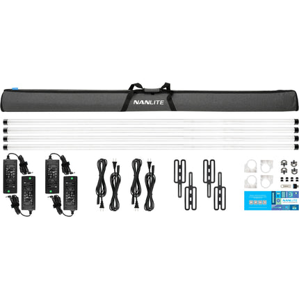 Nanlite PavoTube II 60XR Tubo LED RGB 8' Kit 4 Luces 2700-12000K CRI 97
