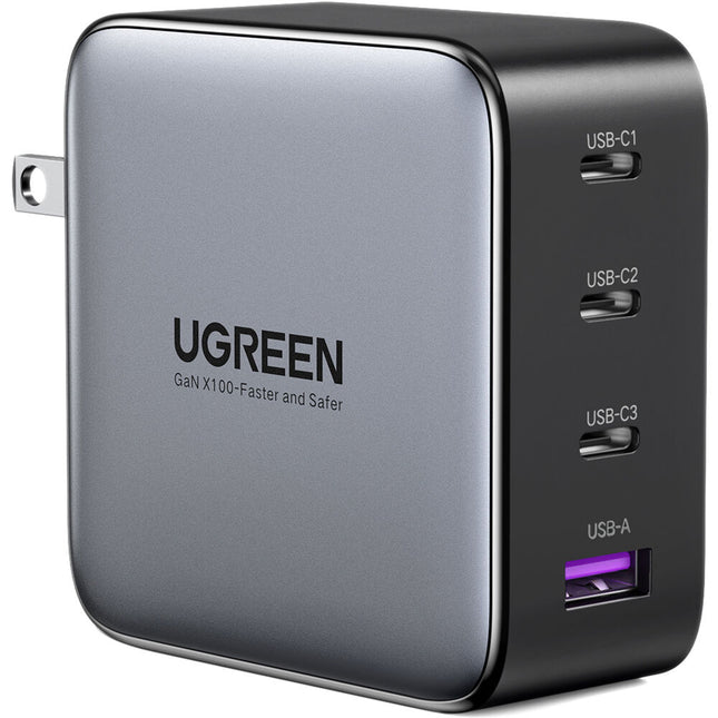 UGREEN Cargador de Pared USB 100W 4 Puertos 1 USB-A 3 USB-C