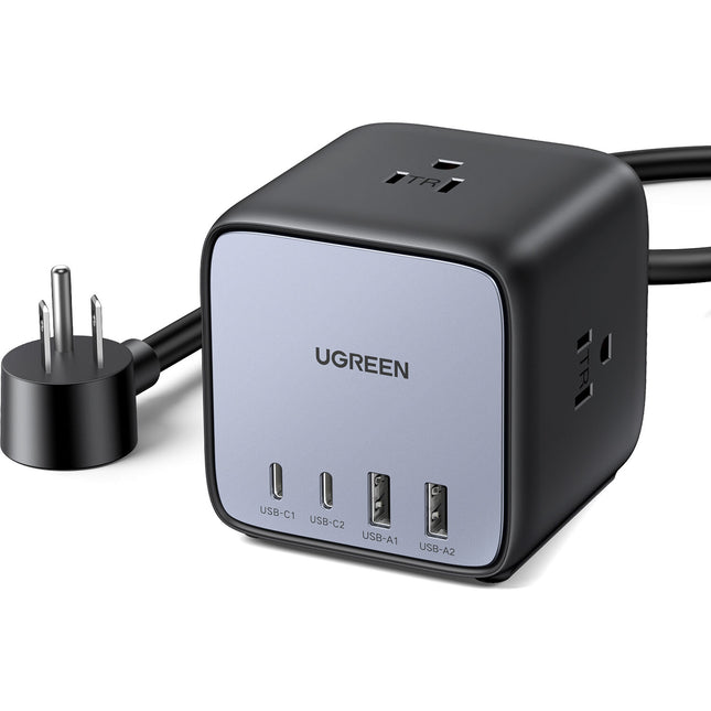 UGREEN 65W USB-C GaN Estación de Carga de Escritorio 7 en 1 con 3 Salidas AC 7 Puertos