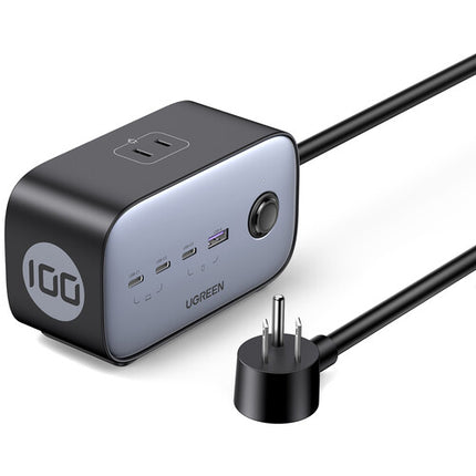 UGREEN 100W USB-C GaN Estación de Carga 7 en 1 con 3 Salidas AC y 4 Puertos USB