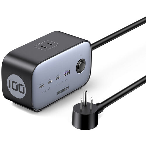 UGREEN 100W USB-C GaN Estación de Carga 7 en 1 con 3 Salidas AC y 4 Puertos USB