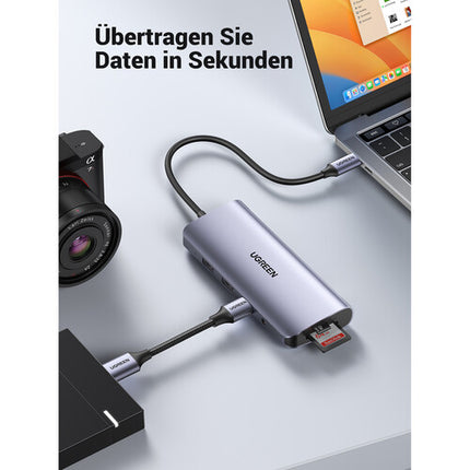 UGREEN 10-en-1 Hub USB-C con HDMI 4K VGA Gigabit Ethernet 100W PD