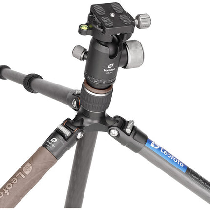 Leofoto LX-254CT Trípode de Fibra de Carbono 64.2" 17.6 lb con Cabezal XB-32