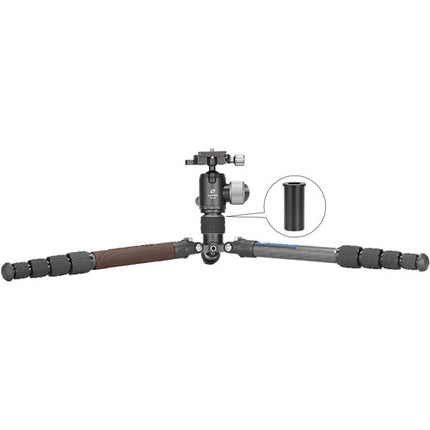 Leofoto LX-255CT Trípode de Fibra de Carbono 54.7" 17.6 lb con Cabezal XB-32