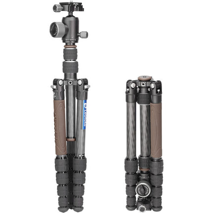 Leofoto LX-255CT Trípode de Fibra de Carbono 54.7" 17.6 lb con Cabezal XB-32