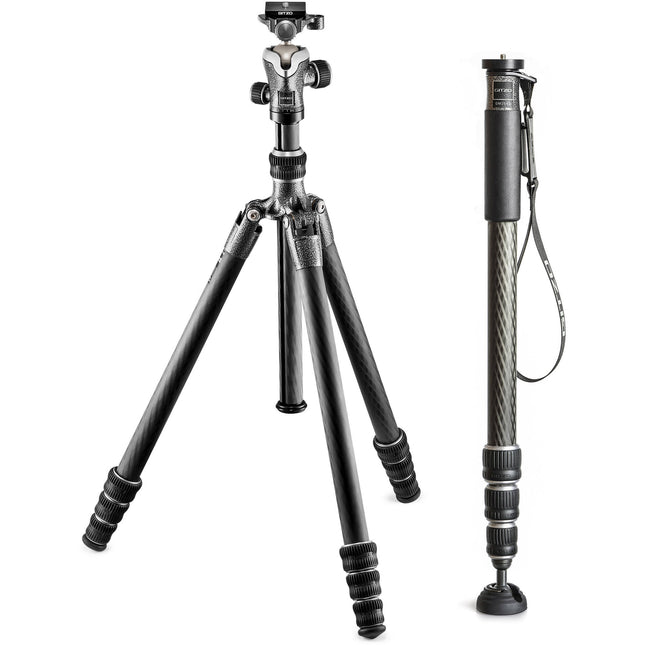 Gitzo GT1545T Trípode de Fibra de Carbono Serie 1 con Cabezal Bola y Monopié 64.4 pulgadas capacidad 22 lb