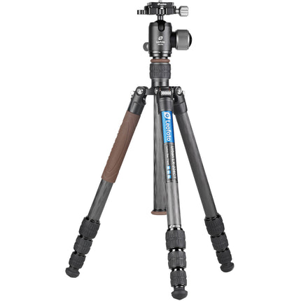 Leofoto LX-224CT trípode de viaje en fibra de carbono con rótula y 52" altura máxima