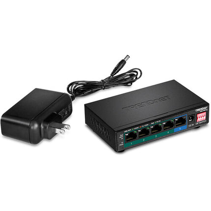 TRENDnet TPE-TG51g Switch de Red 5 Puertos Gigabit 60W PoE+ Fanless