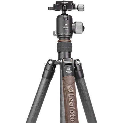 Leofoto LX-224CT trípode de viaje en fibra de carbono con rótula y 52" altura máxima