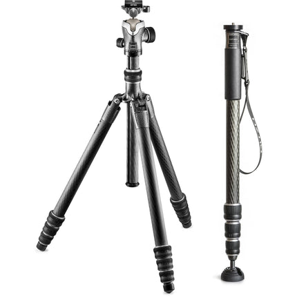 Gitzo GT2545T Series 2 Traveler Trípode y Monopie Fibra de Carbono 65.2" 64.4" 50º Aniversario