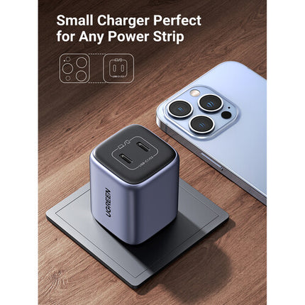 UGREEN Nexode Cargador de Pared 45W GaN 2 Puertos USB-C PD PPS