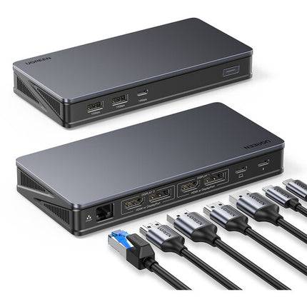 UGREEN 9-in-1 Estación Docking Universal 100W Carga Rápida 4K 60Hz