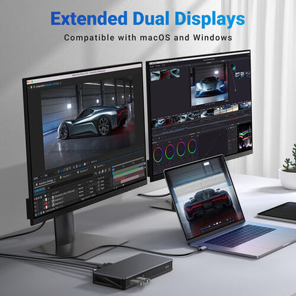 UGREEN 9-in-1 Estación Docking Universal 100W Carga Rápida 4K 60Hz