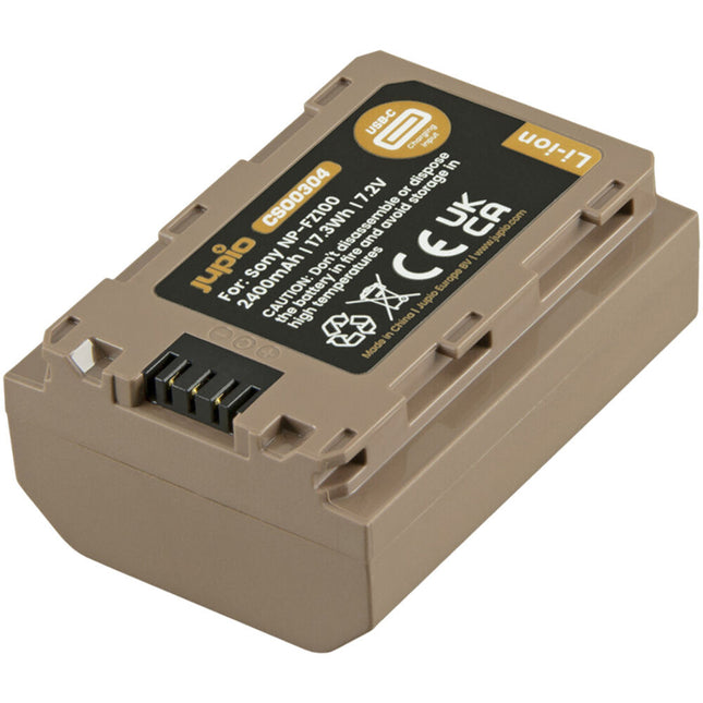 Jupio NP-FZ100 Batería para Cámara Sony con Puerto de Carga USB-C y Cable USB-A