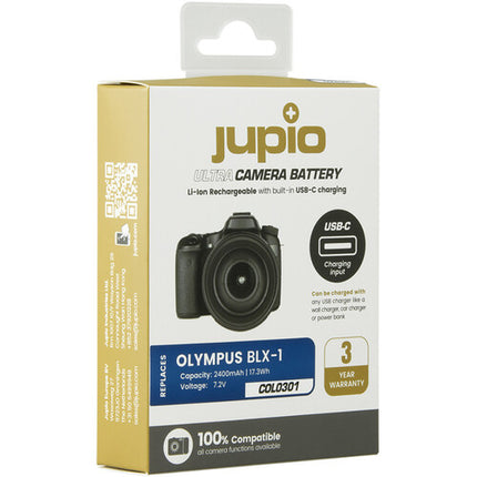 Jupio BLX-1 Ultra C Batería 2400mAh con Puerto de Carga USB-C y Cable USB-A