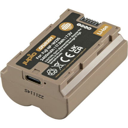 Jupio NP-W235 Batería Ultra C con Puerto USB-C y Cable USB-A Compatible Fujifilm