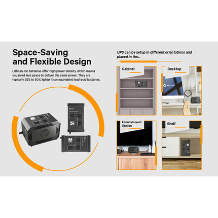 VERTIV Liebert Power-UPS Lithium SAI 400 VA 240 W 3 Salidas Avalada 5 Años