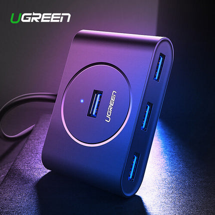 UGREEN 4 Puertos USB 3.2 Gen 1 Hub Negro Velocidad de 5 Gb/s Cable 1.6'