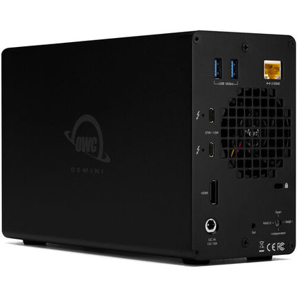 OWC Gemini 8TB 2-Bahías RAID Thunderbolt 3 SSD SATA III 2x4TB