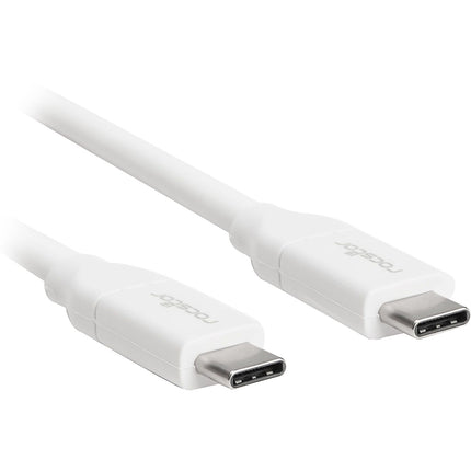 Rocstor Cable de Carga USB-C 2.0 Macho 6.6 Pies Blanco 100W PD 480Mb/s