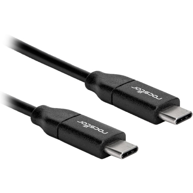 Rocstor Cable USB-C 2.0 Macho 9.8 pies Negro 480Mb/s 100W entrega de energía
