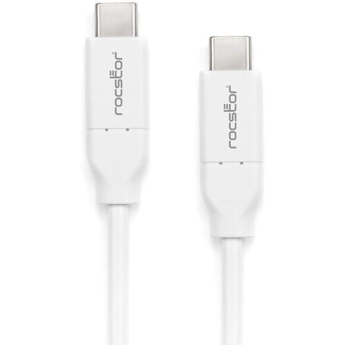 Rocstor Cable de carga USB-C 2.0 1.6 pies Blanco 480 Mb/s 100W