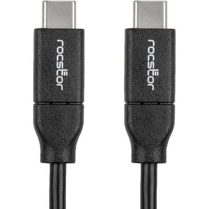 Rocstor Cable USB-C 2.0 Macho 9.8 pies Negro 480Mb/s 100W entrega de energía