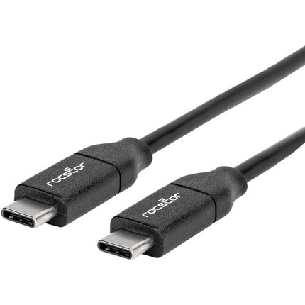Rocstor Cable USB-C 2.0 Macho 9.8 pies Negro 480Mb/s 100W entrega de energía
