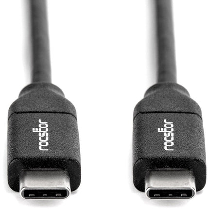 Rocstor Cable USB-C 2.0 Macho 9.8 pies Negro 480Mb/s 100W entrega de energía
