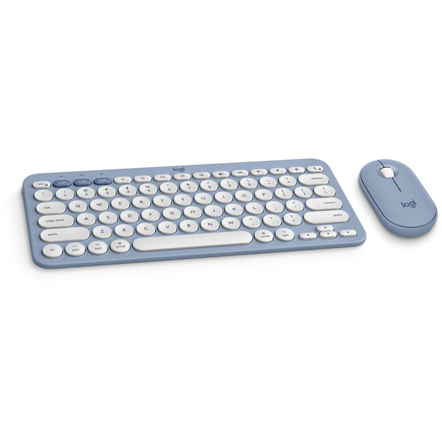 Teclado y Ratón Inalámbricos Logitech Pebble 2 para Mac Azul Tonal Bluetooth 4000 DPI